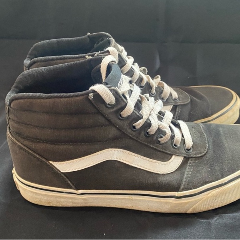 Vans Black and White High-Top Sneakers